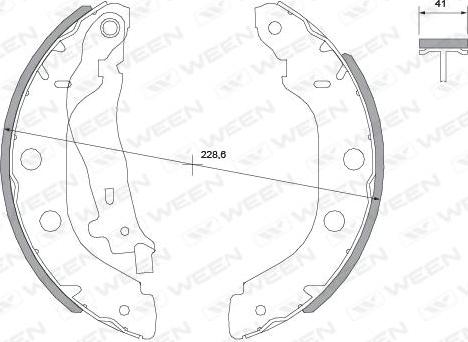 Ween 152-2050 - Bremžu loku komplekts ps1.lv