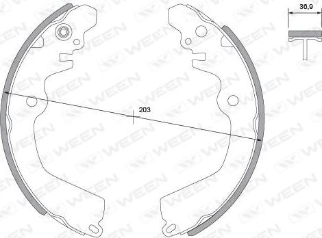 Ween 152-2058 - Bremžu loku komplekts ps1.lv