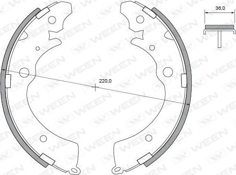 Ween 152-2057 - Bremžu loku komplekts ps1.lv