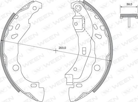 Ween 152-2039 - Bremžu loku komplekts ps1.lv