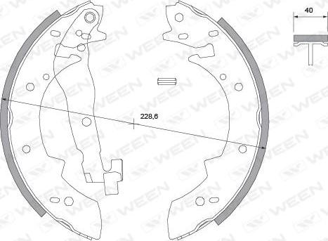 Ween 152-2036 - Bremžu loku komplekts ps1.lv