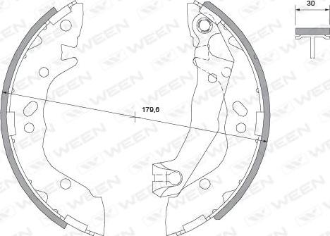 Ween 152-2031 - Bremžu loku komplekts ps1.lv