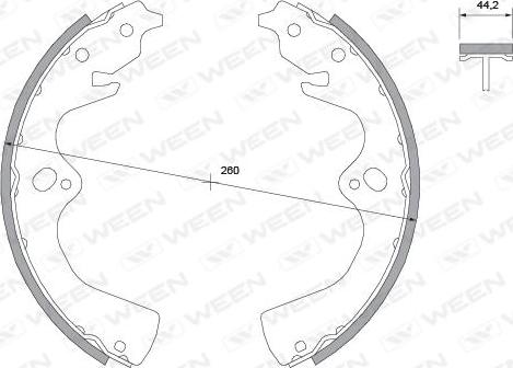 Ween 152-2032 - Bremžu loku komplekts ps1.lv