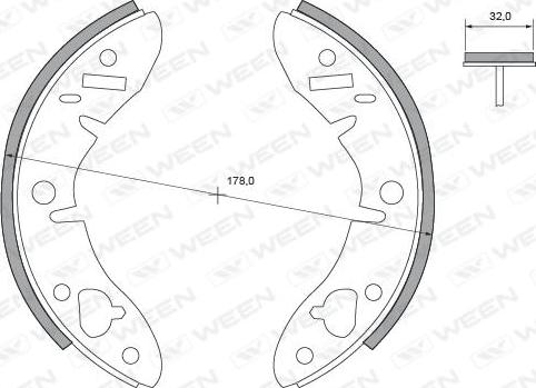 Ween 152-2166 - Bremžu loku komplekts ps1.lv