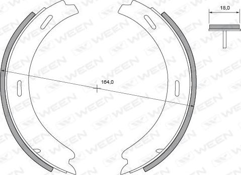 Ween 152-2137 - Bremžu loku kompl., Stāvbremze ps1.lv