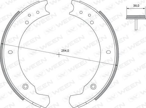 Ween 152-2172 - Bremžu loku komplekts ps1.lv