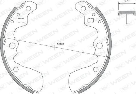 Ween 152-2399 - Bremžu loku komplekts ps1.lv