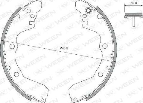 Ween 152-2392 - Bremžu loku komplekts ps1.lv