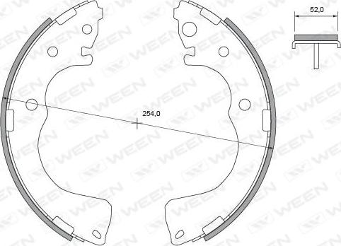 Ween 152-2346 - Bremžu loku komplekts ps1.lv