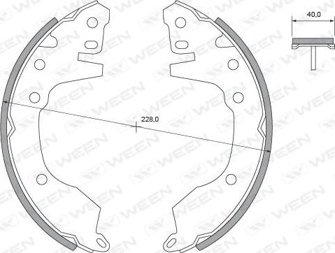 Ween 152-2365 - Bremžu loku komplekts ps1.lv