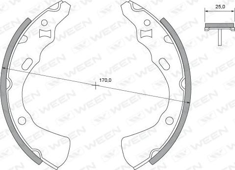 Ween 152-2367 - Bremžu loku komplekts ps1.lv