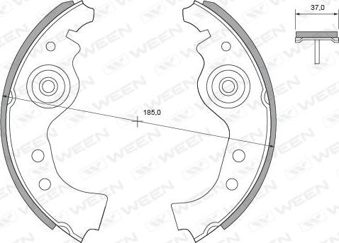 Ween 152-2309 - Bremžu loku komplekts ps1.lv