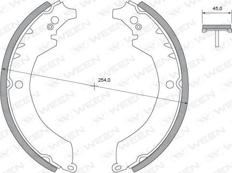 Ween 152-2317 - Bremžu loku komplekts ps1.lv