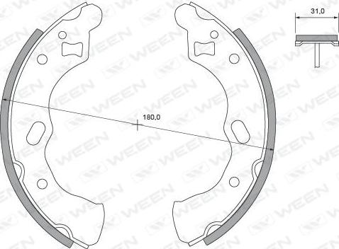 Ween 152-2389 - Bremžu loku komplekts ps1.lv