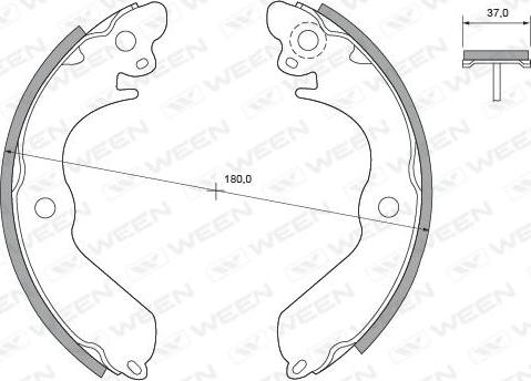 Ween 152-2380 - Bremžu loku komplekts ps1.lv