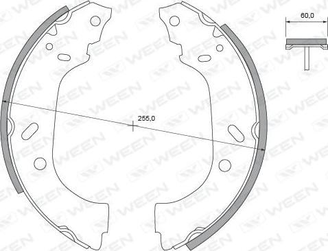 Ween 152-2383 - Bremžu loku komplekts ps1.lv