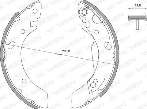 Ween 152-2387 - Bremžu loku komplekts ps1.lv