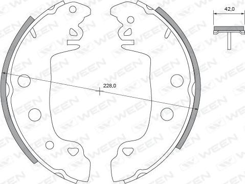 Ween 152-2339 - Bremžu loku komplekts ps1.lv