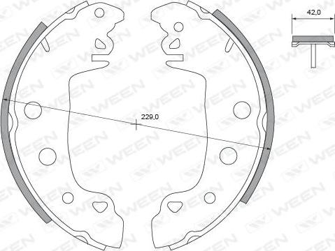 Ween 152-2338 - Bremžu loku komplekts ps1.lv