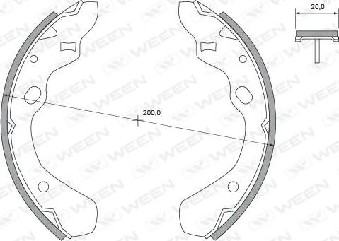 Ween 152-2332 - Bremžu loku komplekts ps1.lv