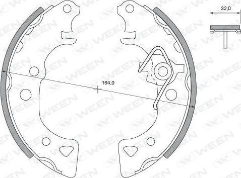 Ween 152-2323 - Bremžu loku komplekts ps1.lv