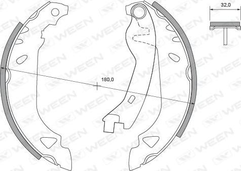 Ween 152-2322 - Bremžu loku komplekts ps1.lv