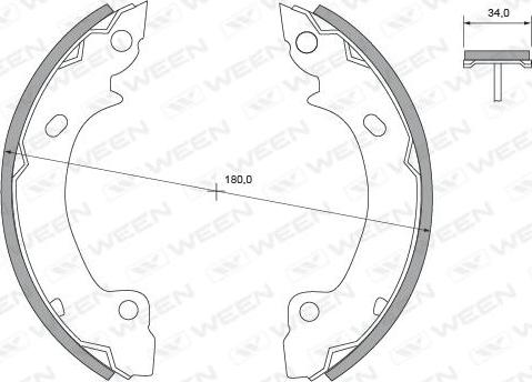 Ween 152-2379 - Bremžu loku komplekts ps1.lv