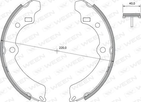 Ween 152-2375 - Bremžu loku komplekts ps1.lv