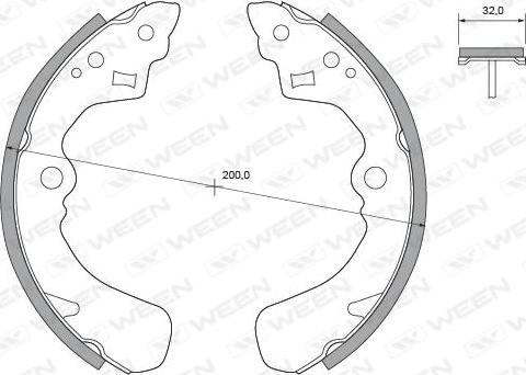 Ween 152-2376 - Bremžu loku komplekts ps1.lv