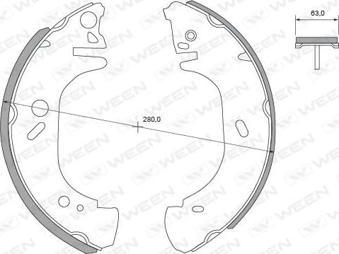 Ween 152-2370 - Bremžu loku komplekts ps1.lv