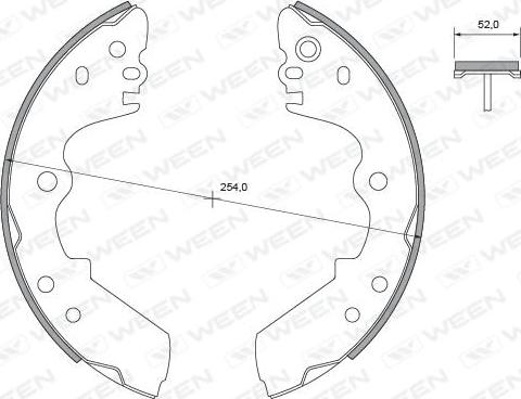 Ween 152-2378 - Bremžu loku komplekts ps1.lv