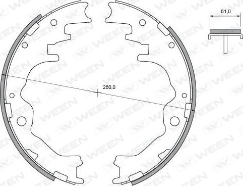 Ween 152-2377 - Bremžu loku komplekts ps1.lv