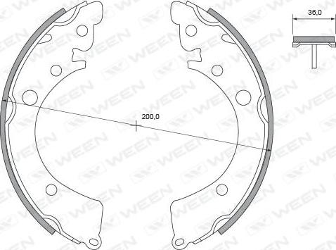 Ween 152-2299 - Bremžu loku komplekts ps1.lv