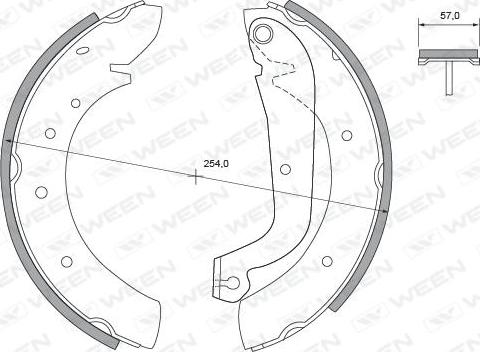 Ween 152-2295 - Bremžu loku komplekts ps1.lv