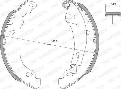 Ween 152-2298 - Bremžu loku komplekts ps1.lv