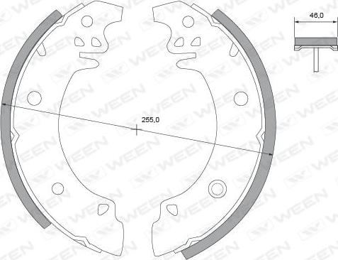 Ween 152-2244 - Bremžu loku komplekts ps1.lv