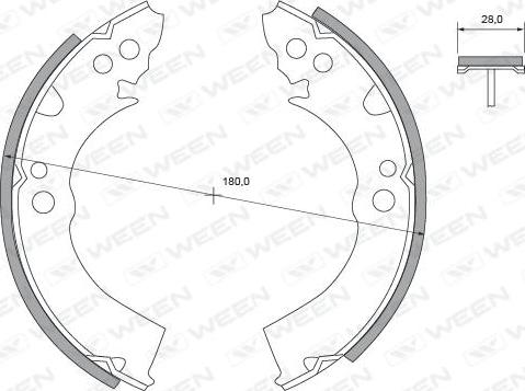 Ween 152-2268 - Bremžu loku komplekts ps1.lv