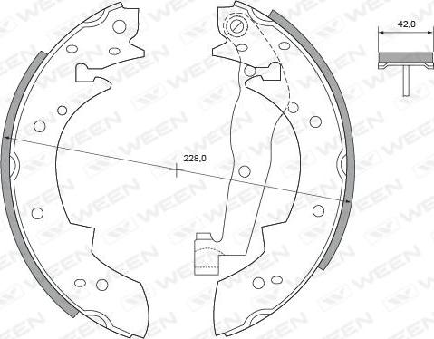 Ween 152-2200 - Bremžu loku komplekts ps1.lv