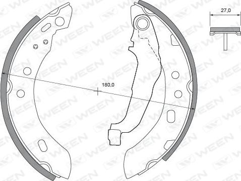 Ween 152-2289 - Bremžu loku komplekts ps1.lv