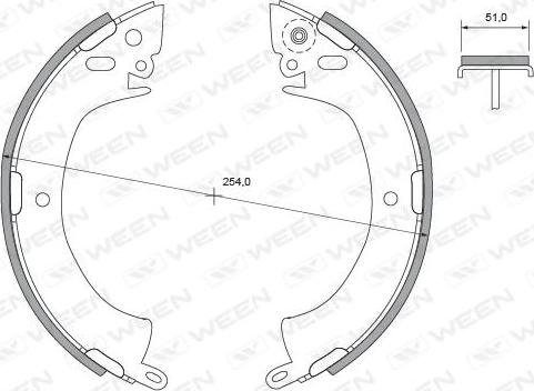 Ween 152-2280 - Bremžu loku komplekts ps1.lv