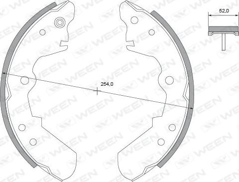 Ween 152-2225 - Bremžu loku komplekts ps1.lv