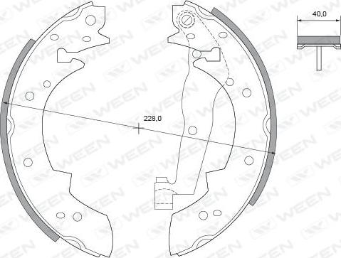 Ween 152-2226 - Bremžu loku komplekts ps1.lv