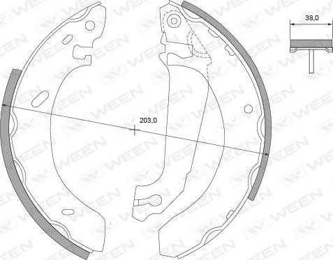 Ween 152-2228 - Bremžu loku komplekts ps1.lv