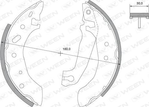 Ween 152-2227 - Bremžu loku komplekts ps1.lv