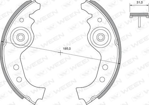 Ween 152-2271 - Bremžu loku komplekts ps1.lv