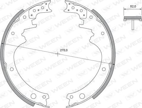 Ween 152-2278 - Bremžu loku komplekts ps1.lv