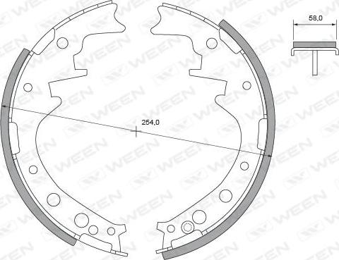 Ween 152-2273 - Bremžu loku komplekts ps1.lv