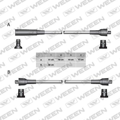 Ween 110-5013 - Augstsprieguma vadu komplekts ps1.lv