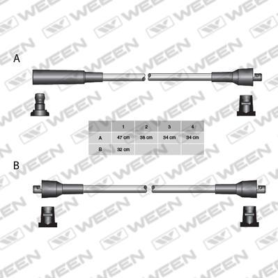 Ween 110-5023 - Augstsprieguma vadu komplekts ps1.lv