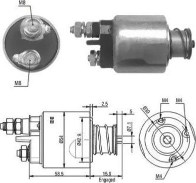 WE PARTS 471480020 - Ievilcējrelejs, Starteris ps1.lv